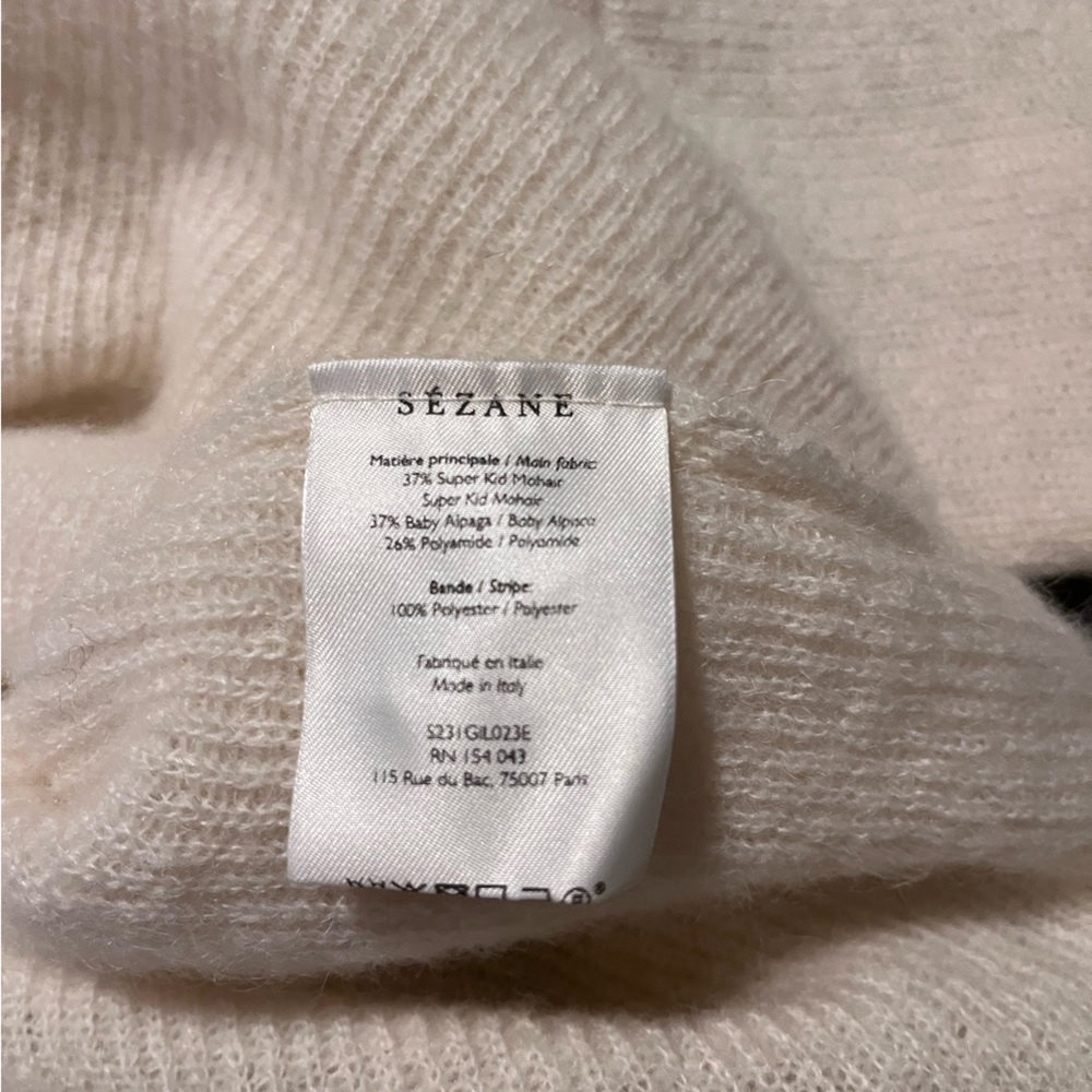 Sezane Barry Cardigan Ecru, size Small - Picture 7 of 11